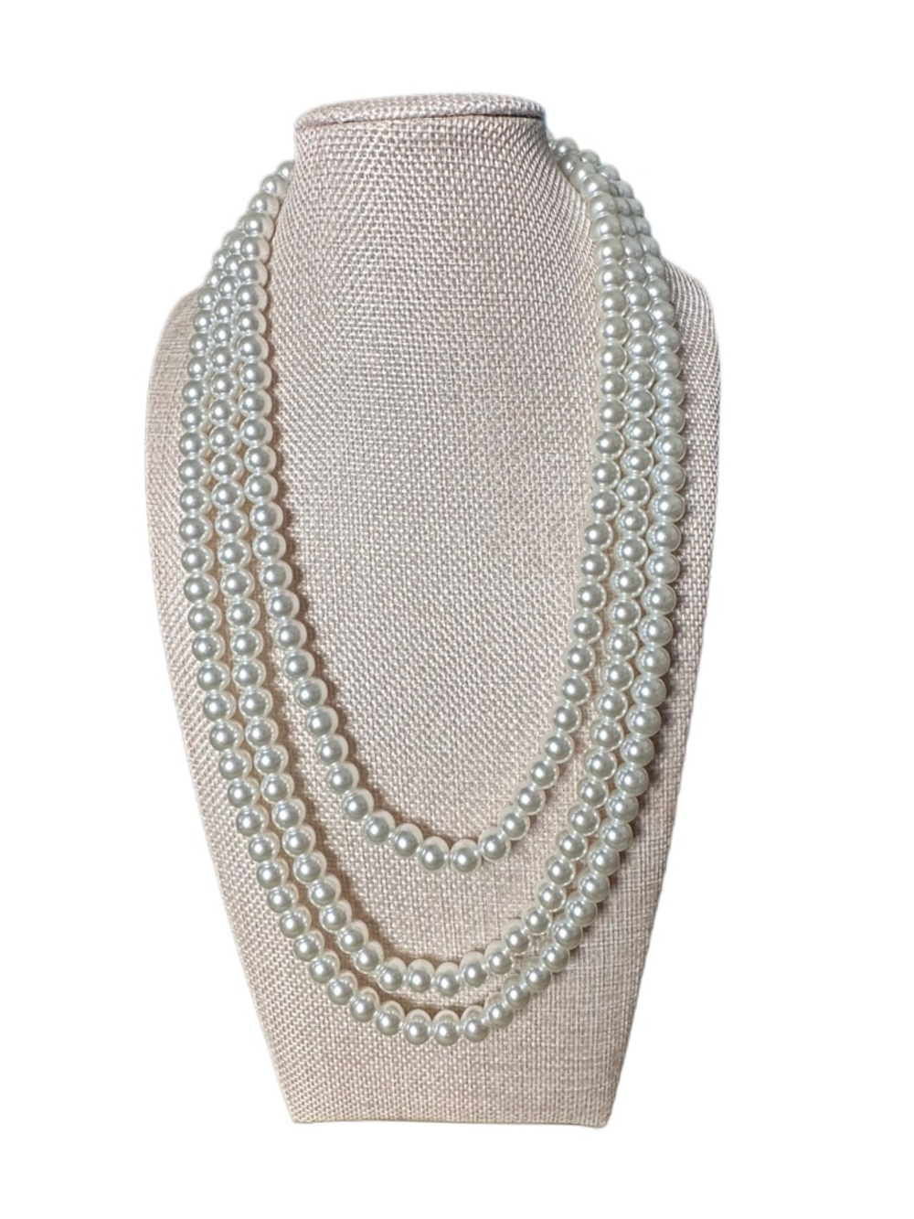 Classic White Pearl Single-Strand Layering Necklace - Women Jewelry
